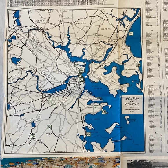 Vintage Massachusetts Tourist Map - Paper Map - State Highway Map - Picture 7 of 14